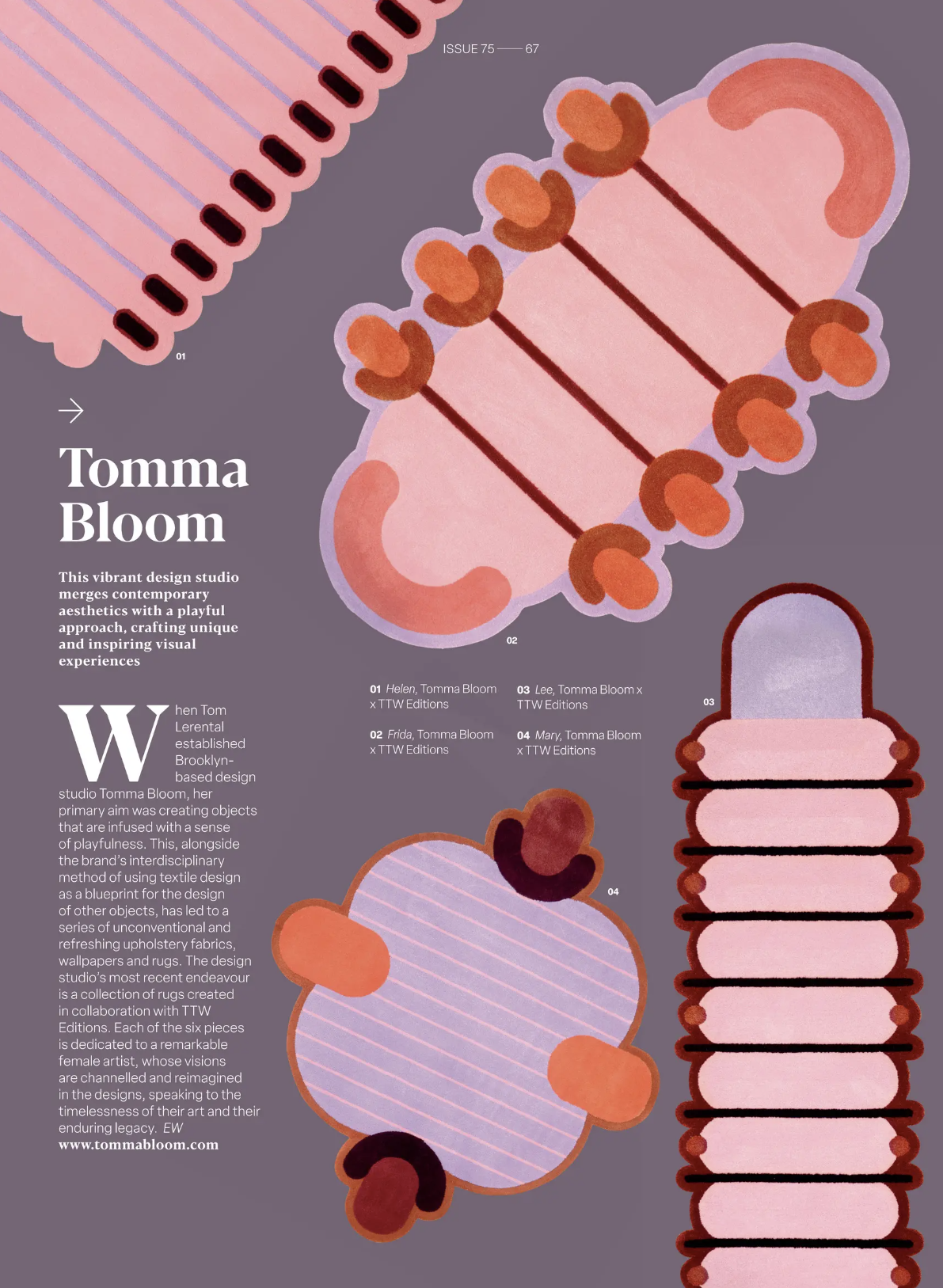 Cover Magazine: Tomma Bloom, Vibrant design studio