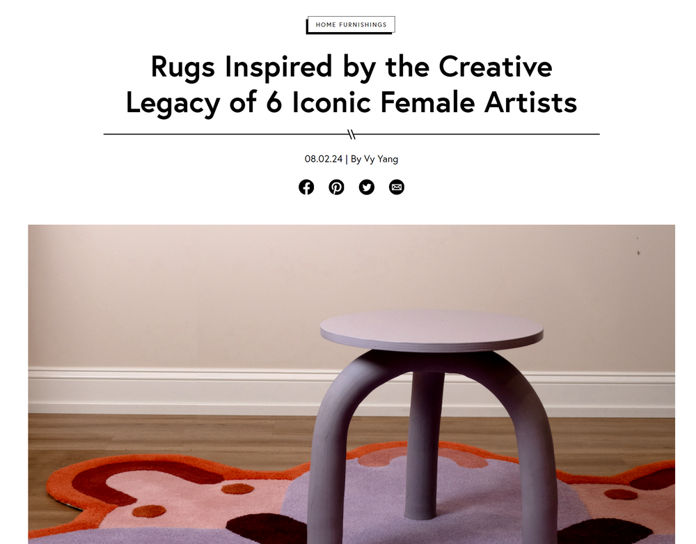 Design Milk: Rugs Inspired by the Creative Legacy of 6 Iconic Female Artists