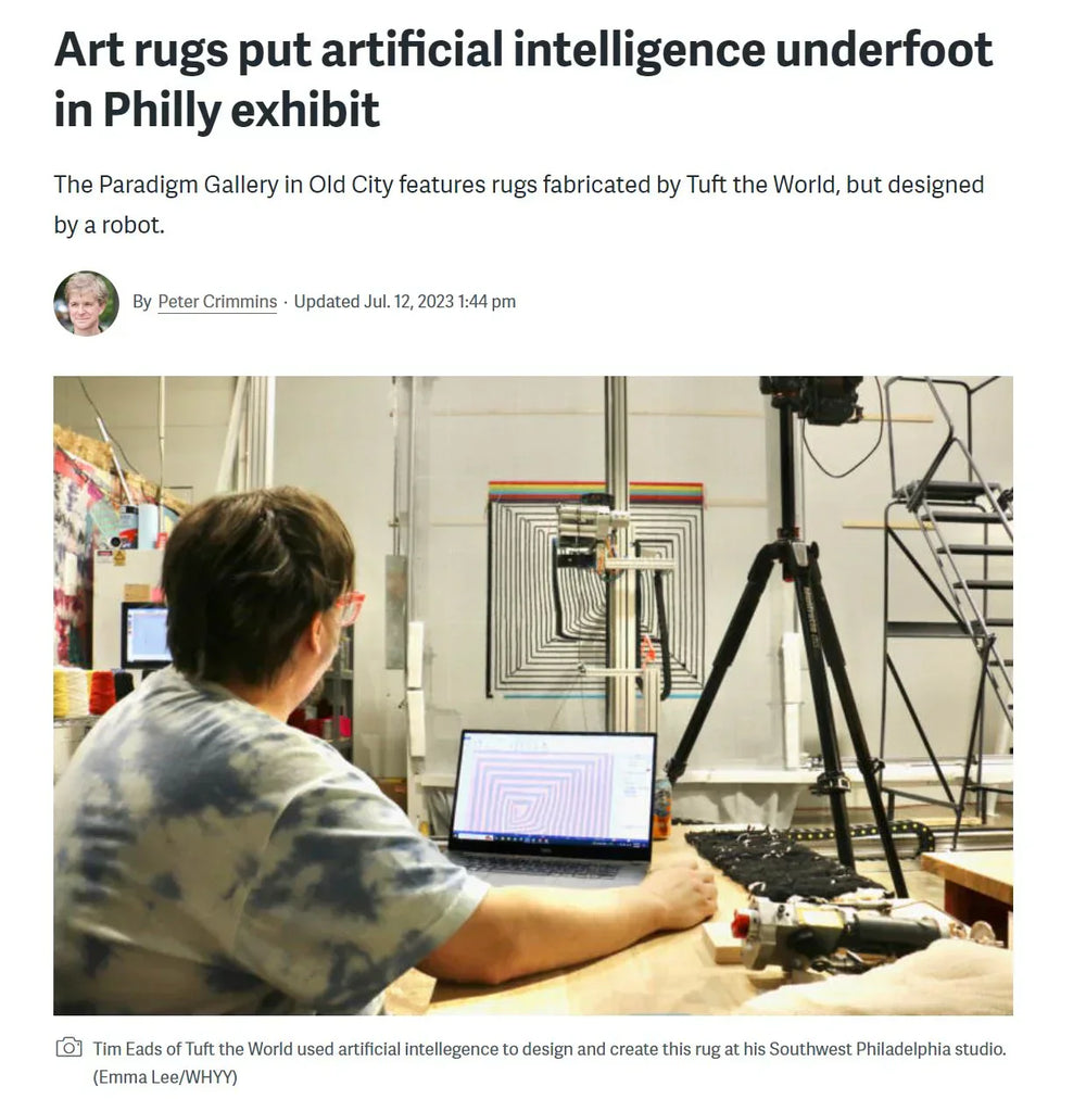 WHYY: Art rugs put artificial intelligence underfoot in Philly exhibit